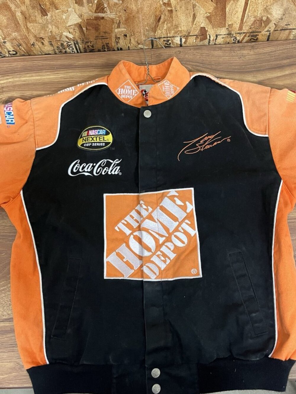 VTG Chase Authentics Jacket Mens M Black NASCAR Tony Stewart #20 Racing Driver ✅